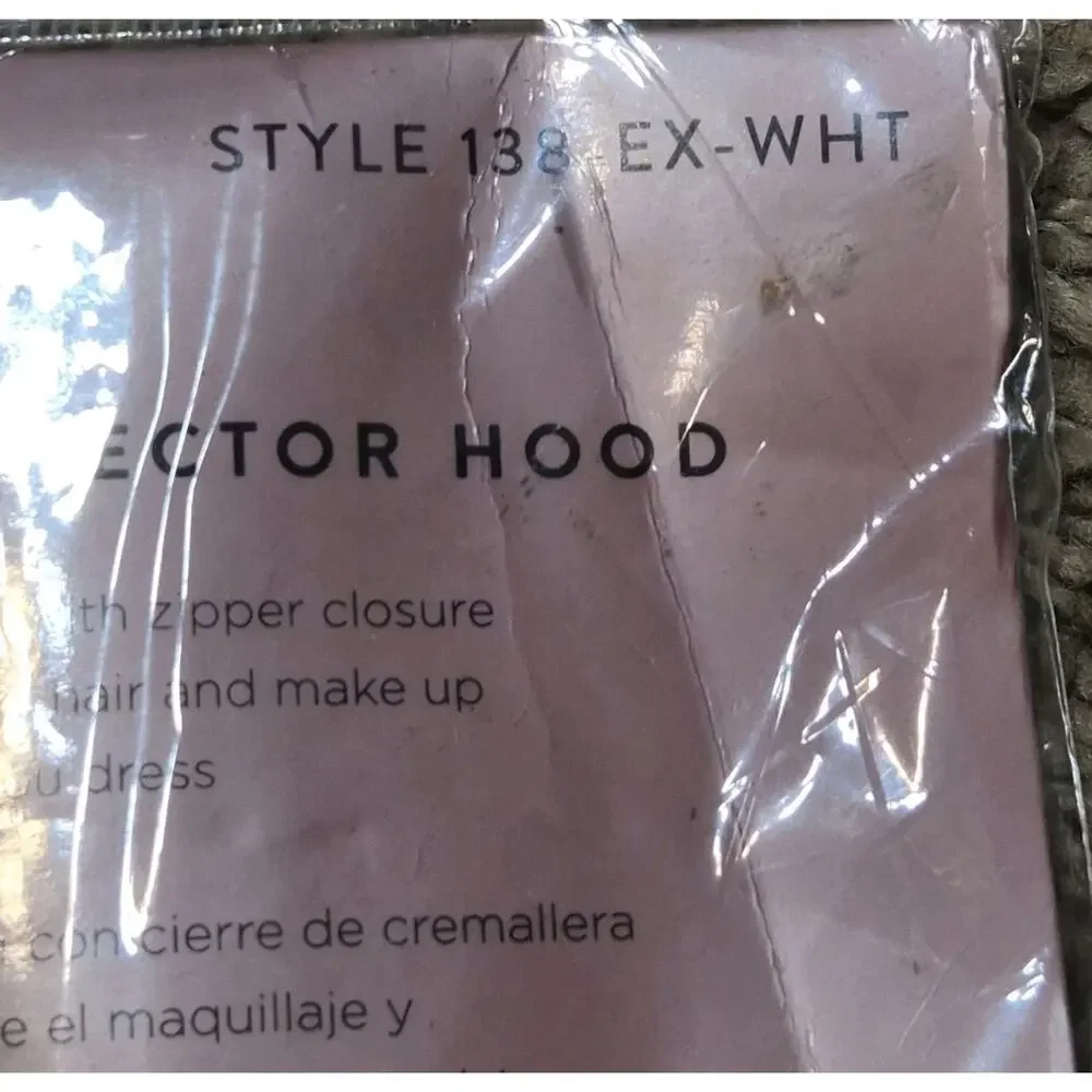 Betty Dain White Makeup Protector Hood, Protects Hair Make Up
